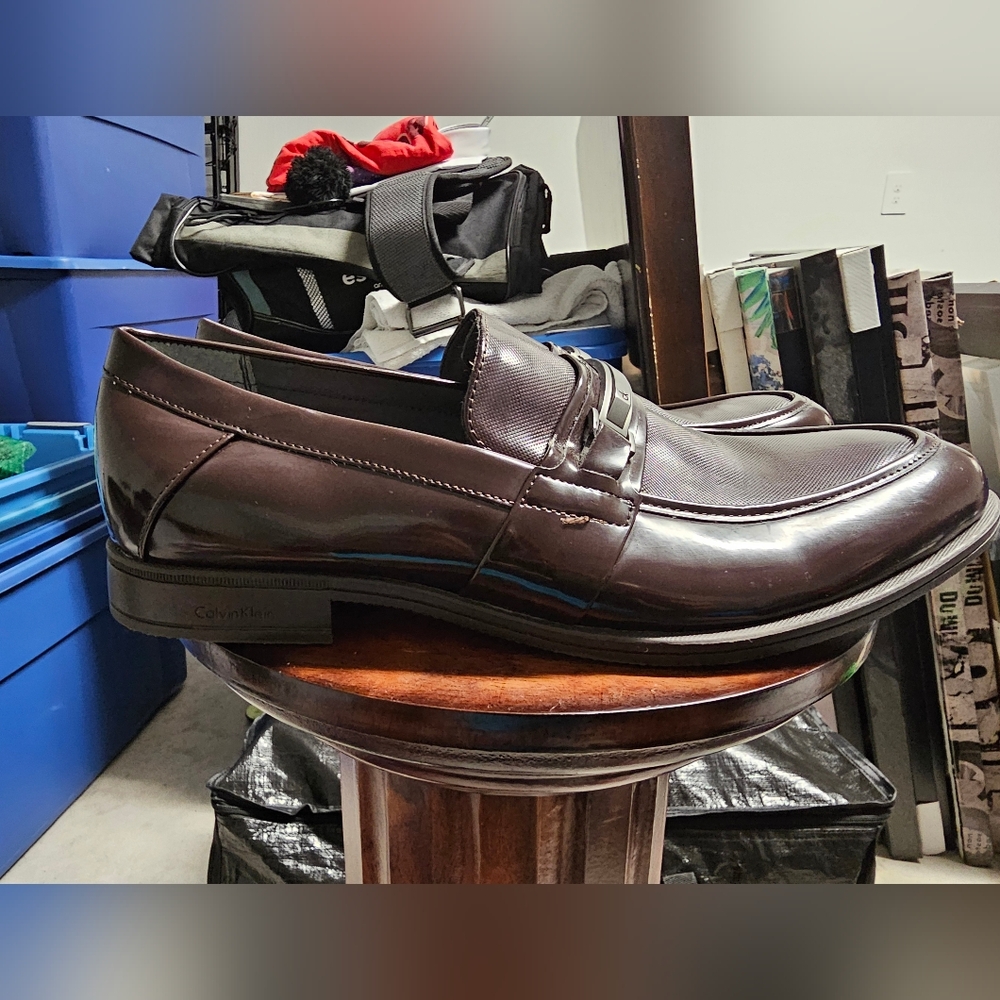 Calvin Klein Patent leather Brown Loafers